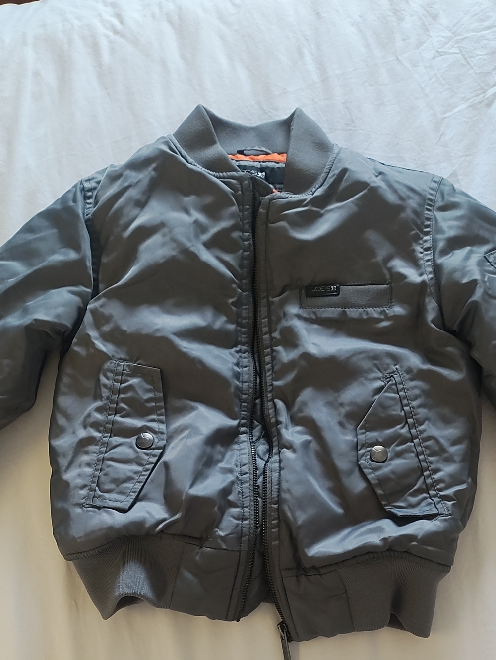 Joe's Jeans Kids Gray Puffer Bomber Jacket